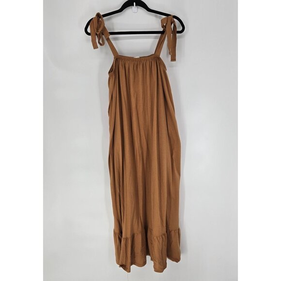 Stitchdrop womens size medium brown halter tie shoulder strap midi dress NWT - Picture 8 of 8